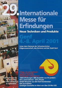 Messeflyer der 29. Internationale Messe 2001 in Genf